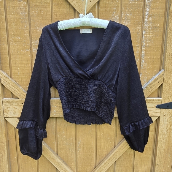 Altar'd State long sleeve V neck blouse size small - Picture 1 of 3